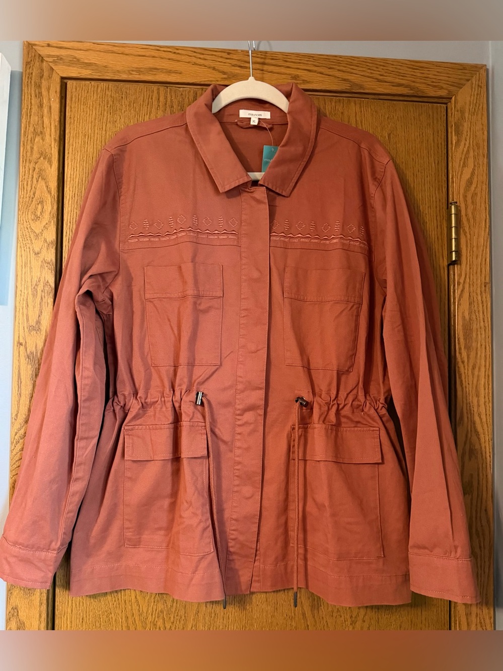 Maurices Rust Utility Jacket with Drawstring Waist XL